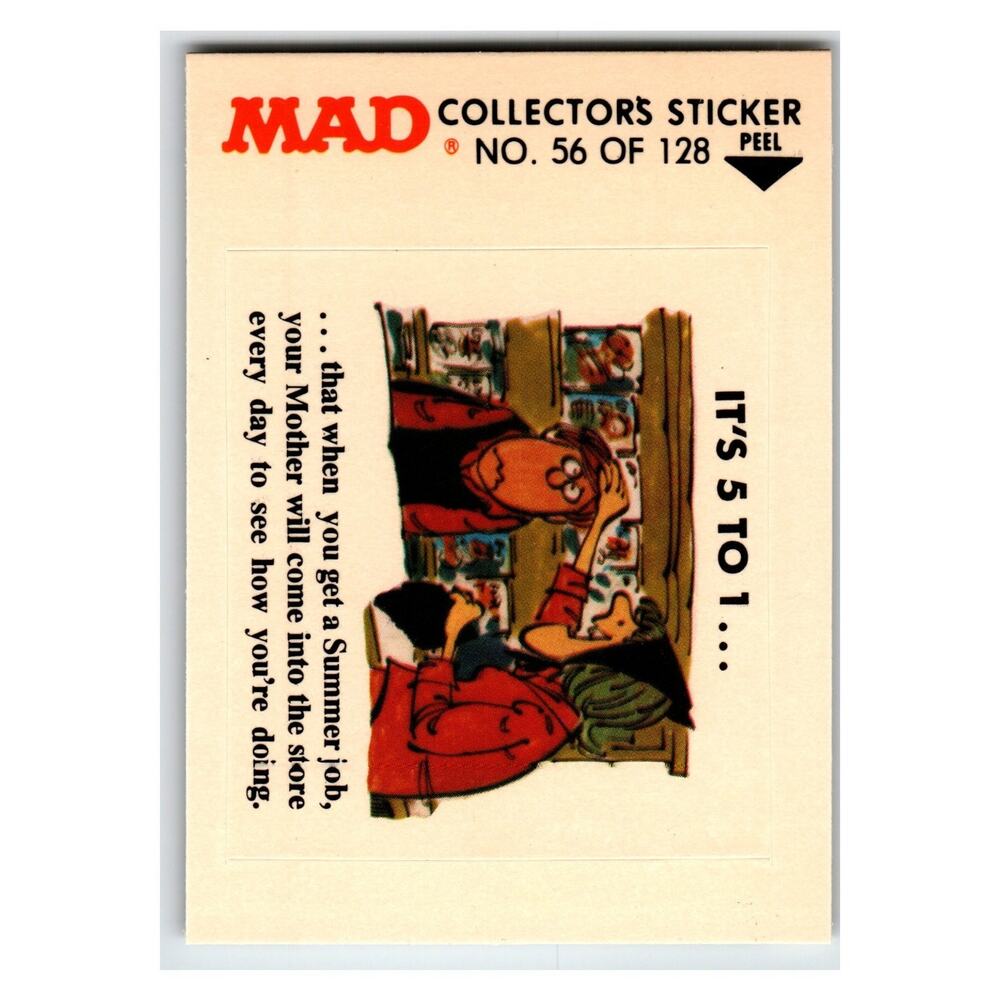 MAD Collector's Sticker 56 of 128 Fleer 1983 Vintage